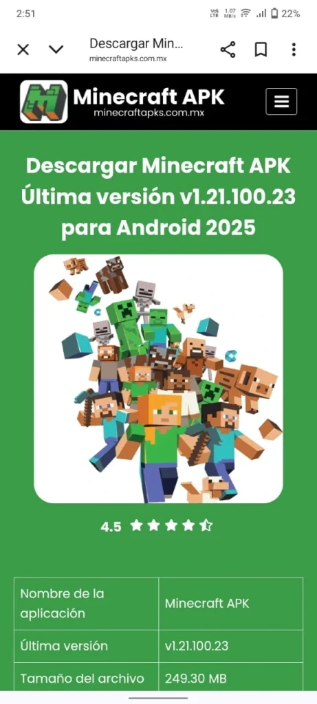 Minecraft gratis APK